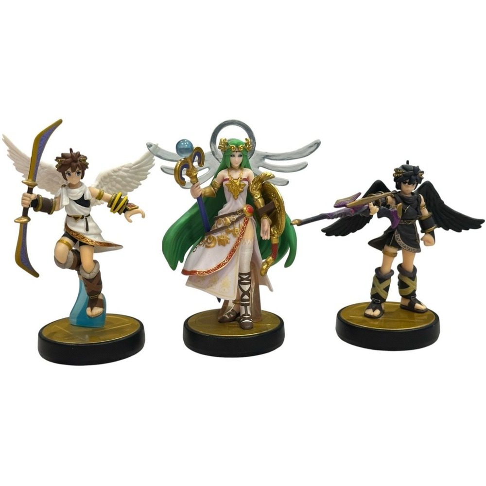 Pitโ Palutena Dark Pit 3-Pack Amiibo Super Smash Bros. Kid Icarus Set - Loose